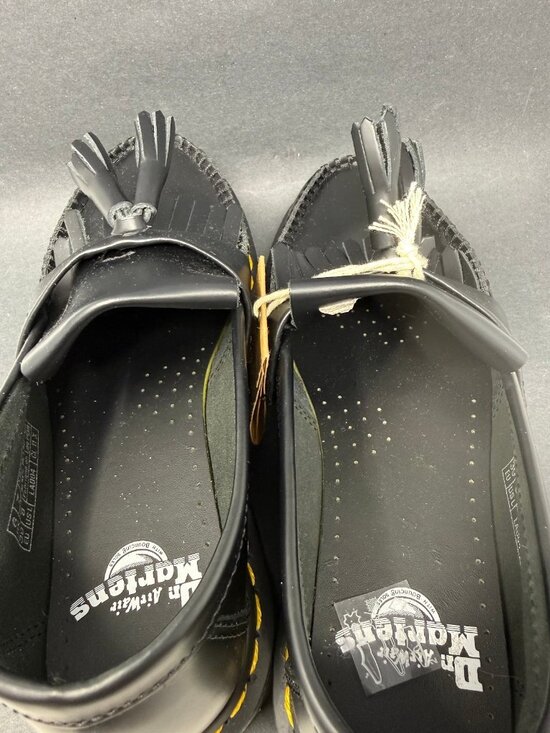 Dr. Martens Adrian Quad Tassle Black Leather Platform Loafers Mens 7 Shoes NWT main image 5